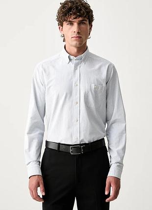 Urbanshop com ua etonсорочка "оксфорд" мужская хлопковая голубая полоски 100015453 размеры запитуйте