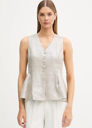 Urbanshop com ua joseph ribkoffоднобортный жилет женский льняной бежевый 262944 размеры запитуйте