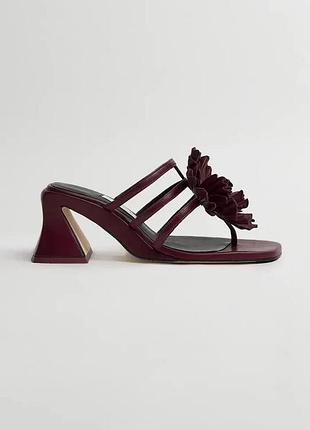 Urbanshop com ua mistaшлепанцы на каблуке женские кожаные hara бордо mi_6123 размеры запитуйте