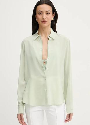Urbanshop com ua pinkoсорочка жіноча шовкова зелена однотонна 105593 a2t7 розміри запитуйте