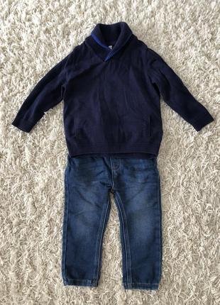 Джинси george 12-18м+кофта в подарок