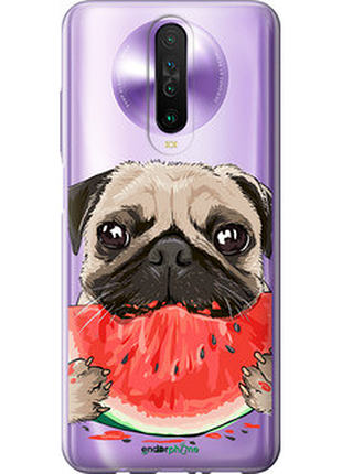 Чехол на xiaomi redmi k30 мопс и арбуз "4665u-1836-72104"