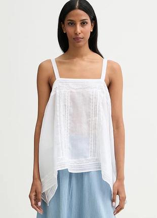 Urbanshop com ua isabelle blancheблузка на беретелях женская льняная белая однотонная is26ss-c027-t017 размеры запитуйте