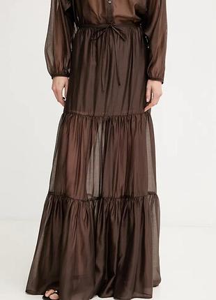 Urbanshop com ua twinset юбка с лиоцелем коричневая однотонная 261tf2043 размеры запитуйте
