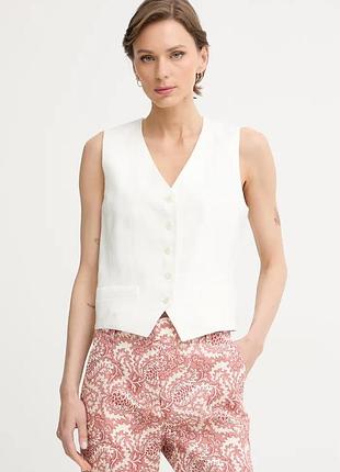 Urbanshop com ua weekend max maraоднобортный жилет женский льняной pace белый 2615151012600 размеры запитуйте