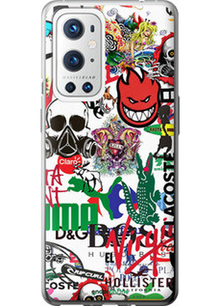 Чехол на oneplus 9 pro many different logos "4022u-2250-72104"