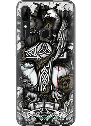 Чохол на huawei p smart z тату вікінг "4098u-1704-72104"