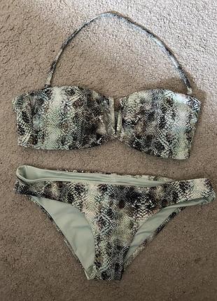Купальник жіночий victoria's secret роздільний зі зміїним принтом
