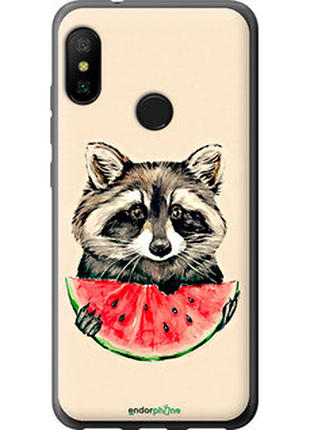 Чехол на xiaomi mi a2 lite енотик с арбузом "4605u-1522-72104"