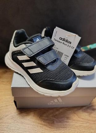Кросівки для хлопчика adidas tensaur run 2.0 cf чорні розмір 22 довжина устілки 14 см