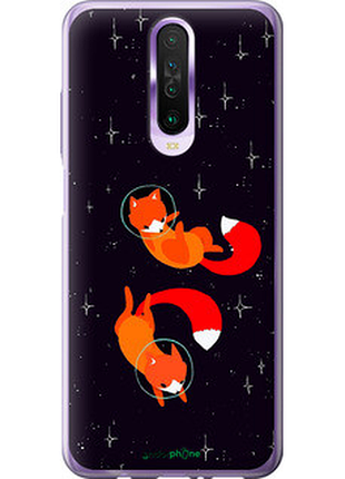 Чехол на xiaomi redmi k30 лисички в космосе "4519u-1836-72104"
