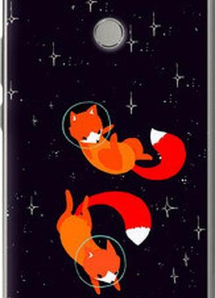 Чехол на xiaomi mi max лисички в космосе "4519u-275-72104"