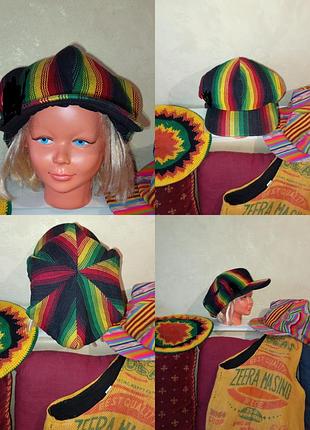 Кепка на хеллоуин jamaica rastafari cap hand made растафарианская кепка