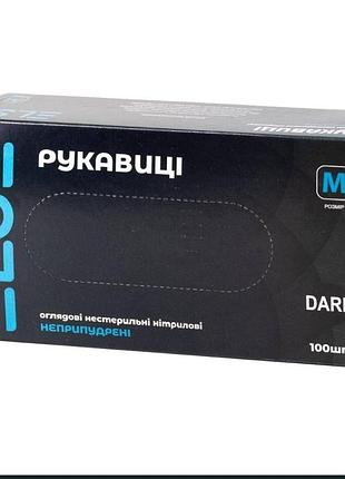 Медичні рукавички else нітрилові оглядові непудровані чорні