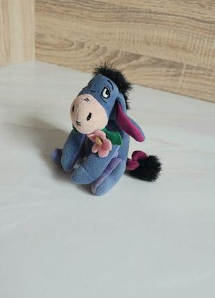 Disney осличок иа eeyore winnie the pooh с розовым цветком, коллекционный 11 см