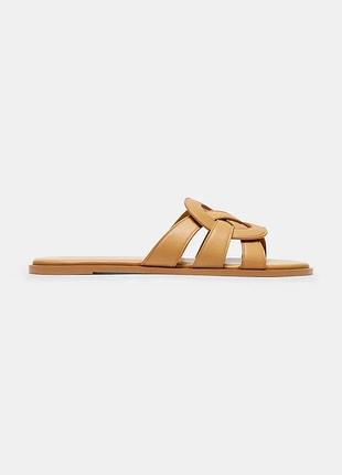 Urbanshop com ua coachшлепанцы женские кожаные lena leather slide sandal бежевые cde78 размеры запитуйте