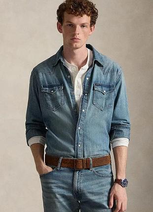 Urbanshop com ua polo ralph laurenджинсова сорочка polo ralph lauren чоловіча regular класичний комір розміри запитуйте