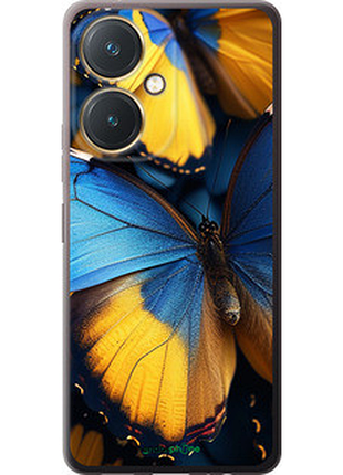 Чехол на vivo y27 желто-голубые бабочки "6046u-579-72104"