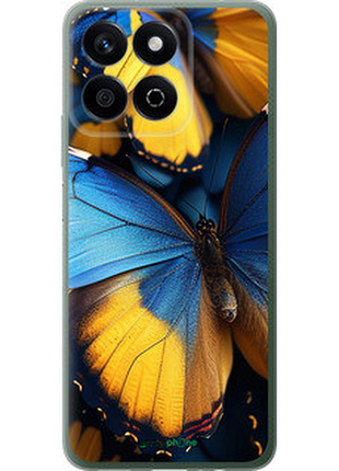Чехол на huawei honor x7c желто-голубые бабочки "6046u-3874-72104"