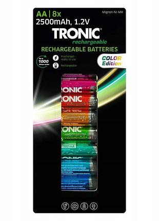Аккумуляторы aa tronic nimh 2500 mah 8 шт 1.2v перезаряжаемые