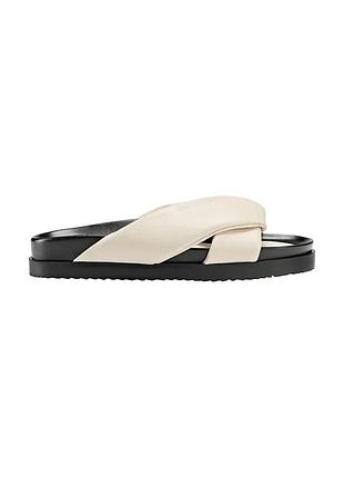 Urbanshop com ua bognerшлепанцы на плоском каблуке женские кожаные sirolo бежевые 22625201 размеры запиту