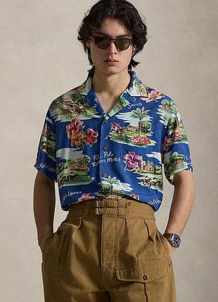 Urbanshop com ua polo ralph laurenсорочка мужская вискозная голубая цветы 710b14307 размеры запитуйте
