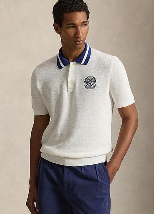 Urbanshop com ua polo ralph laurenсветр з короткими рукавами чоловічий бавовняний wimbledon білий 710b16072 розміри запитуйте