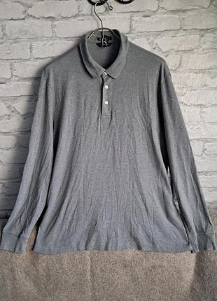 👕 чоловіче поло з довгим рукавом lands' end з преміум-бавовни supima (розмір l/xl)