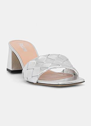 Urbanshop com ua polliniшлепанцы на каблуке женские кожаные серебряные sa28315m0oth0902 размеры запиту