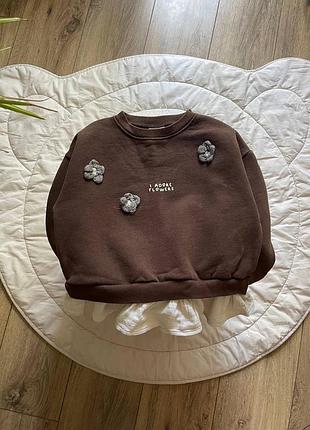 Світшот з мусліновою вставкою zara