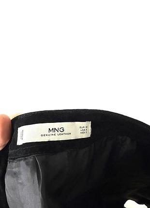 Шкіряні міні шорти mango 4