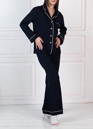 Женская пижама elegante, цвет: темно-синий