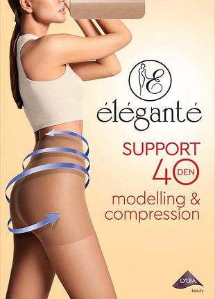 Жіночі колготки elegante support 40 ден, колір: чорний