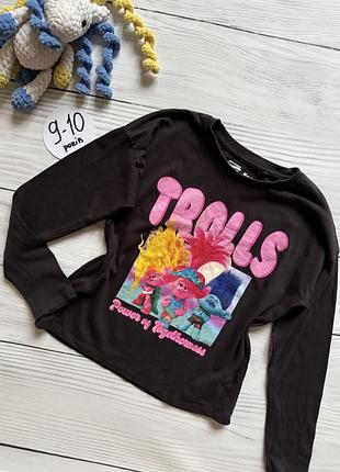 Реглан для дівчинки trolls чорний 9-10 років