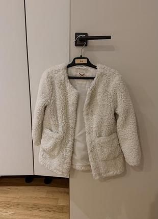Шуба для дівчинки h&m біла, розмір 104 (3-4 роки)