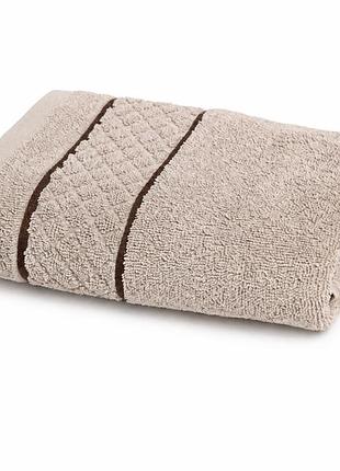 Махровий рушник tawelo soft бежевий бавовна 50×90 см