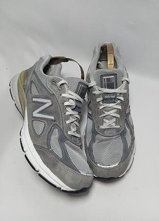 Серые кроссовки new balance 990v4 (серия made in usa, артикул u990gr4).