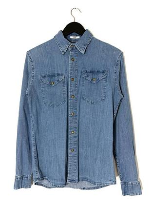 Джинсова сорочка на кнопках wrangler