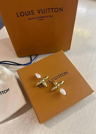 Луи виттон сережки / louis vuitton сережки квітка