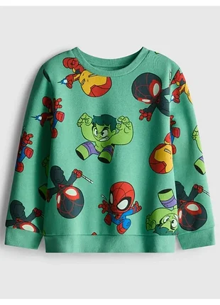 Зелений утеплений світшот для хлопчика | marvel / primark