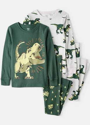 10т пижамы carters, хлопок, пижама 140,146