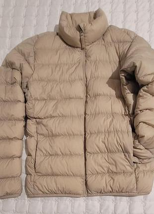 Куртка унісекс  uniqlo ultra light down бежева, xs