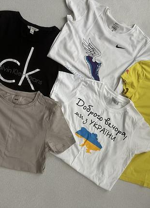 Жіночі футболки calvin klein, nike, та інші, розмір s-m, різнокольорові
