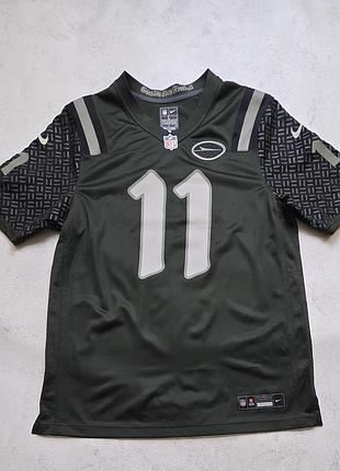 Американский футбол jermaine johnson ii #11 ny jets nike 2025 rivalries gotham city jersey