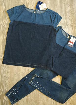 Брендовые джинсовые блузки в 2 размерах1 фото