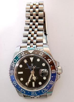 Годинник чоловічий rolex механічний з автозаведенням, сріблястий, 41мм