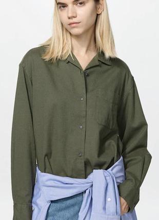 Вкорочена фланелева сорочка uniqlo розмір xs