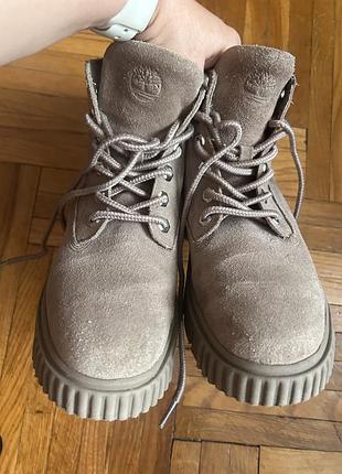 Черевики жіночі timberland greyfield сірі, розмір 38, довжина устілки 24 см, замша