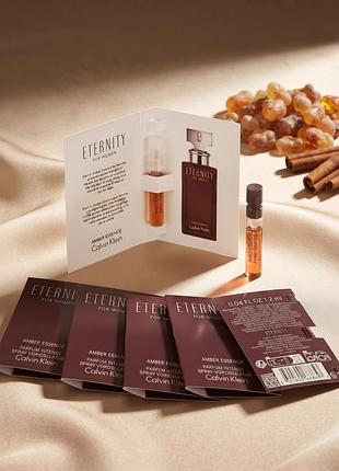 Женские духи calvin klein eternity amber essence parfum intense - пробник (саше/фирменная открытка) 1.2 мл