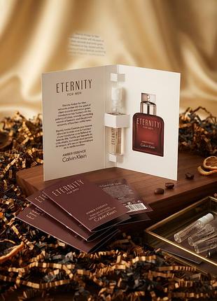 Мужская парфюмированная вода (parfum intense) calvin klein eternity amber essence - амброво-пряный аромат, пробник (саше) 1.2 мл